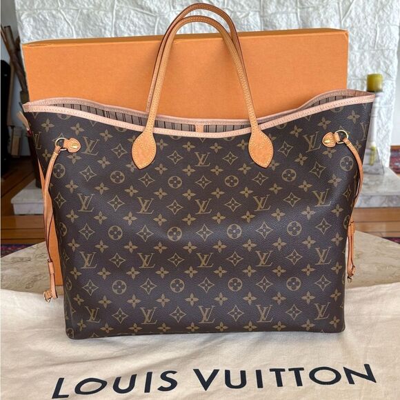 Authentic Louis Vuitton Neverfull GM Classic Monogram Tote Bag Mint Condition - Picture 3 of 17